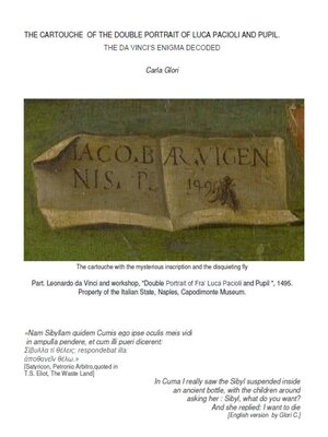 cover image of THE CARTOUCHE OF THE DOUBLE PORTRAIT OF Luca Paciolini AND PUPIL. THE DA VINCI'S ENIGMA DECODED